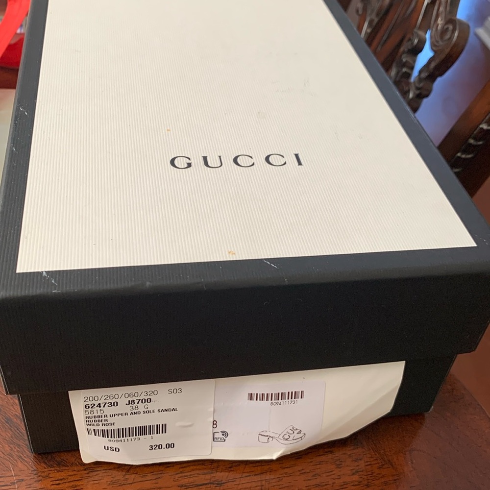 Gucci Rubber Sandal new wild rise color